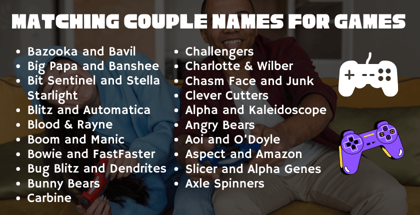 Relationship Matching Couple Names for Games