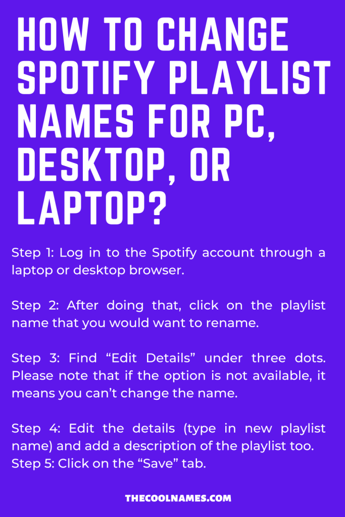 How to Change Spotify Playlist Names