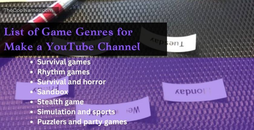 List of Game Genres