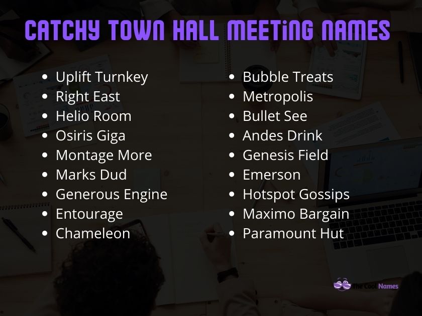 Catchy Town Hall Meeting Names