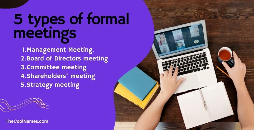 5 types of formal meetings
