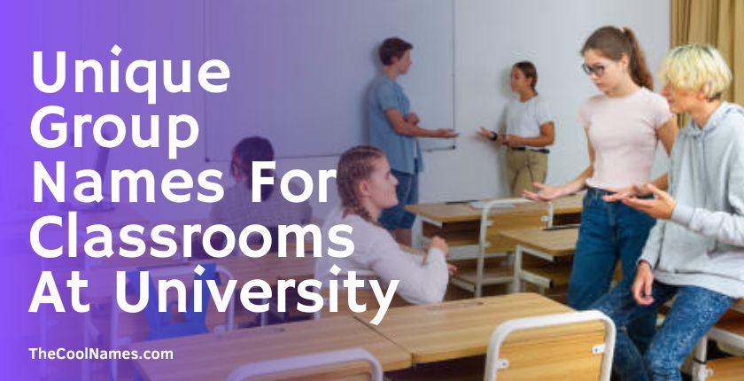 Unique Group Names For Classrooms At University
