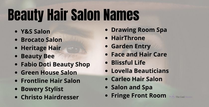 Beauty Hair Salon Names