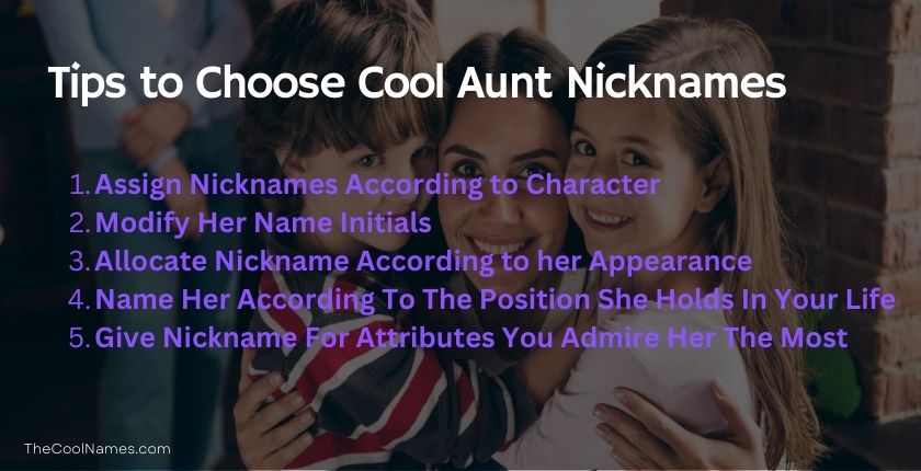 Tips to Choose Cool Aunt Nicknames