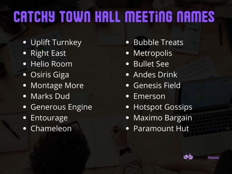 110-unique-town-hall-meeting-name-ideas-in-2024