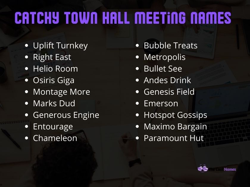 110 Town Hall Names For Meetings Catchy Cool List Ideas