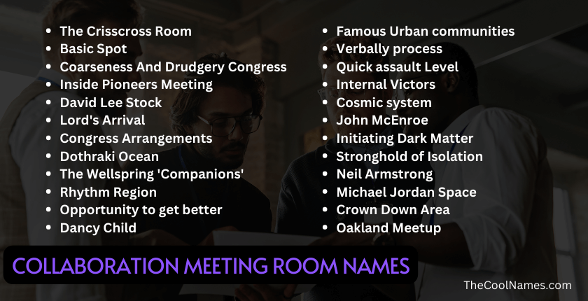 Collaboration Meeting Room Names