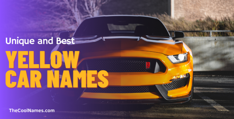 Cute Yellow Car Names Ideas For Your New Golden Ride