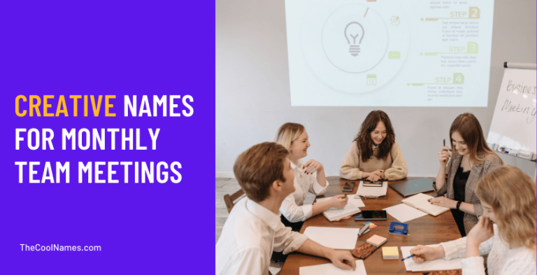 Names For Monthly Team Meetings