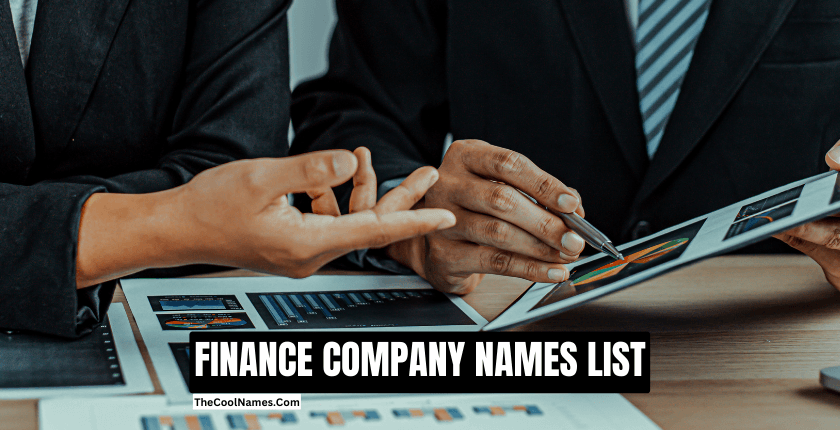 FINANCE COMPANY NAMES LIST