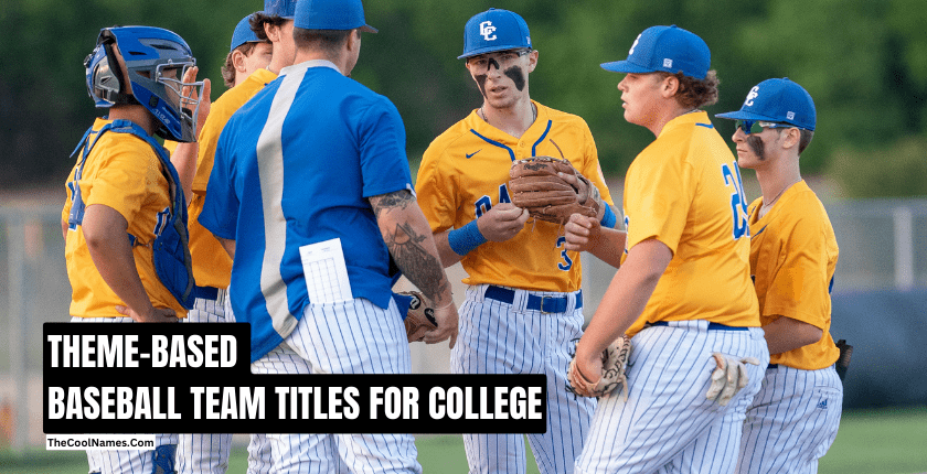 THEME BASED BASEBALL TEAM TITLES FOR COLLEGE