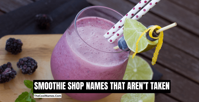 SMOOTHIE SHOP NAMES THAT ARE NOT TAKEN 1